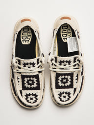 WOMENS HEYDUDE WENDY COTTAGE CROCHET SNEAKER - MULTI