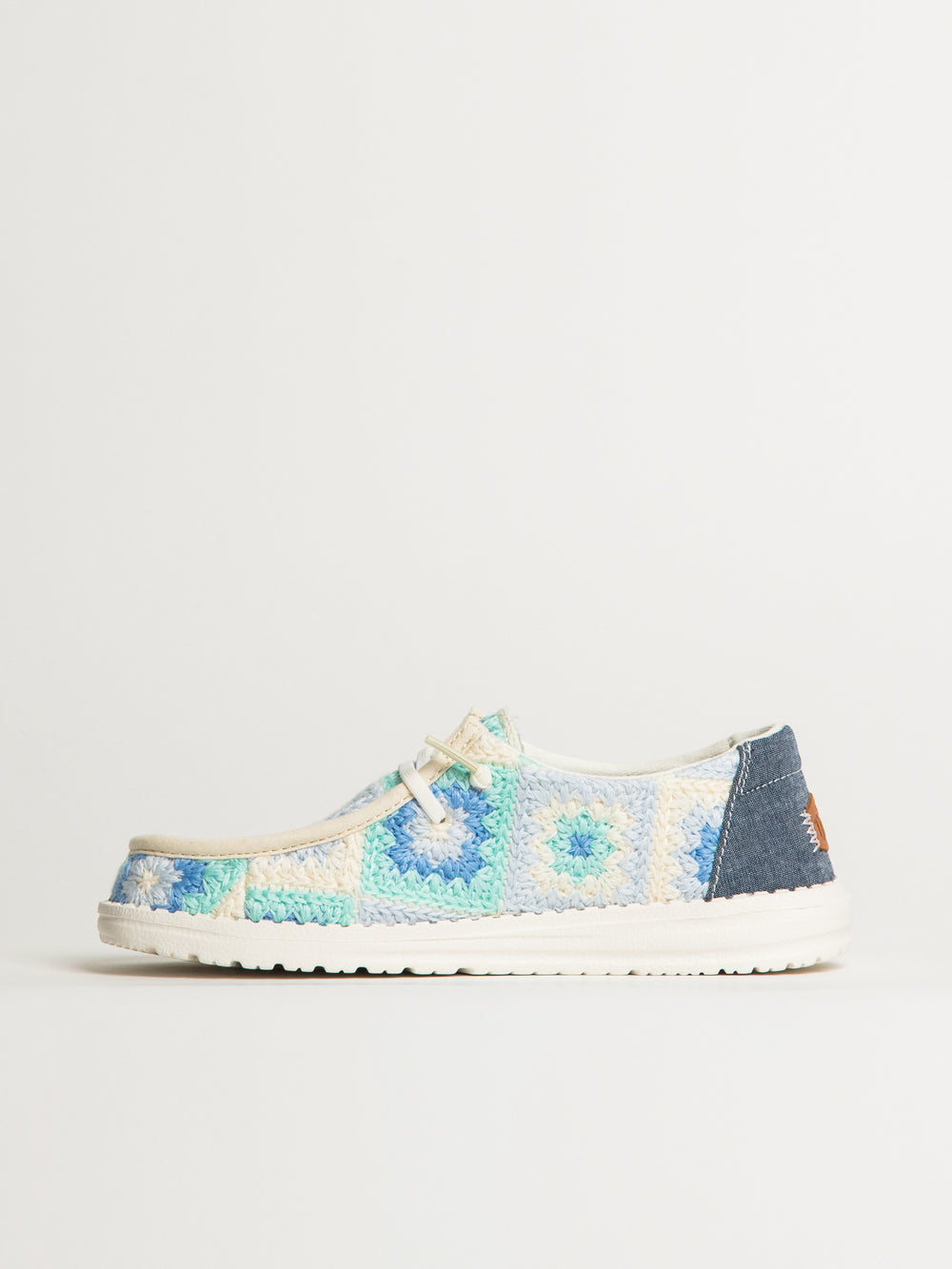 WOMENS HEY DUDE WENDY COTTAGE CROCHET SNEAKER - BLUE