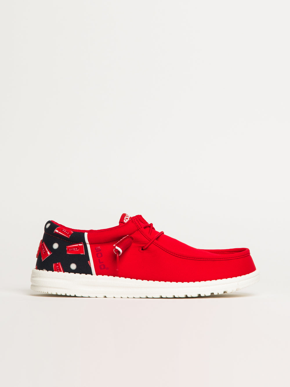MENS HEYDUDE WALLY FUNK SOLO CUP SLIP-ON - RED