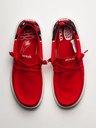 MENS HEYDUDE WALLY FUNK SOLO CUP SLIP-ON - RED