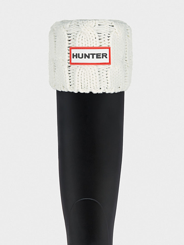 HUNTER 6 STICTH CABLE BOOT SOCK - NAT - CLEARANCE