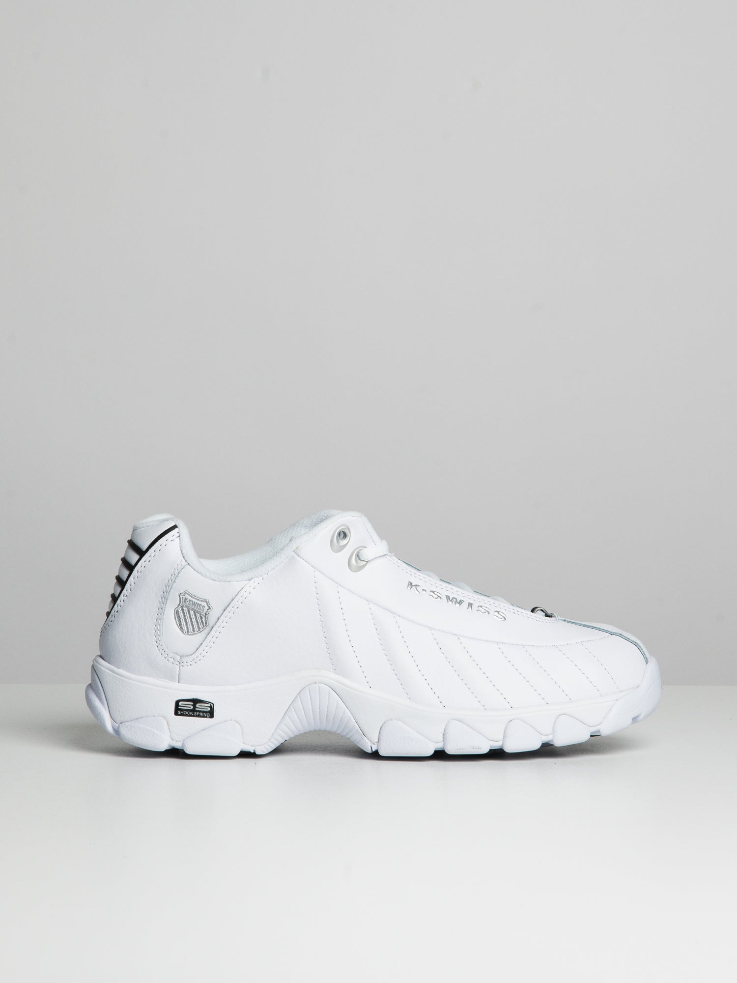 Chaussures De Sport K-SWISS Pour Enfant – Taille US 2 (Youth) – Blanc Cuir – Occasion