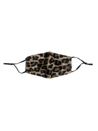 KW FASHION CORP LEOPARD VELVET MASK - BROWN - CLEARANCE