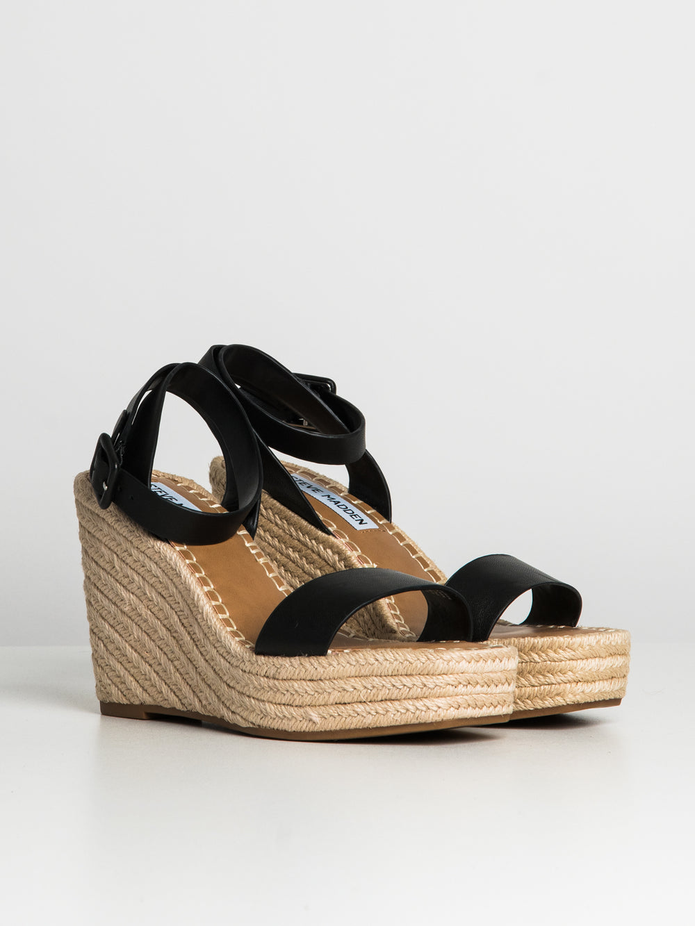 STEVEN by Steve Madden Women's Brynn Wedge Sandal,Black,6 M US : Amazon.in:  Shoes & Handbags