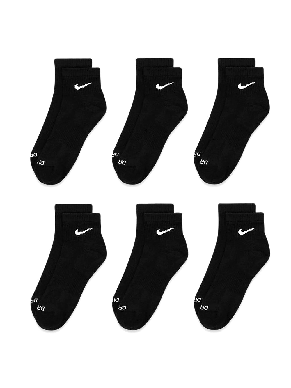 Nike Everyday Plus cushioned socks in white 6 pack