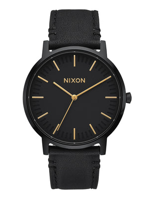 Nixon Porter Leather Watch - All Black