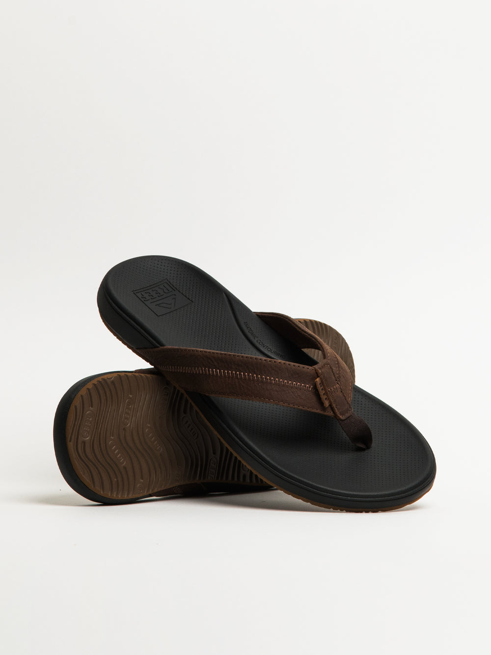 MENS REEF CUSHION PHANTOM 2.0 LEATHER SANDALS