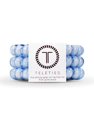 TELETIES HAIR TIE LARGE - WASHED DENIM