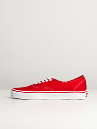MENS VANS AUTHENTIC RED CANVAS SHOES - CLEARANCE
