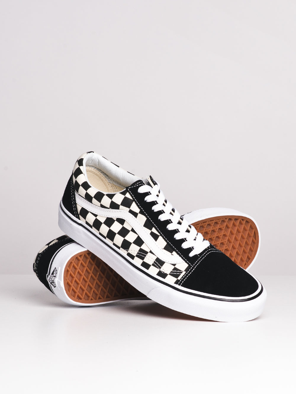 MENS VANS OLD SKOOL PRIMARY CHECKER CANVAS SHOES