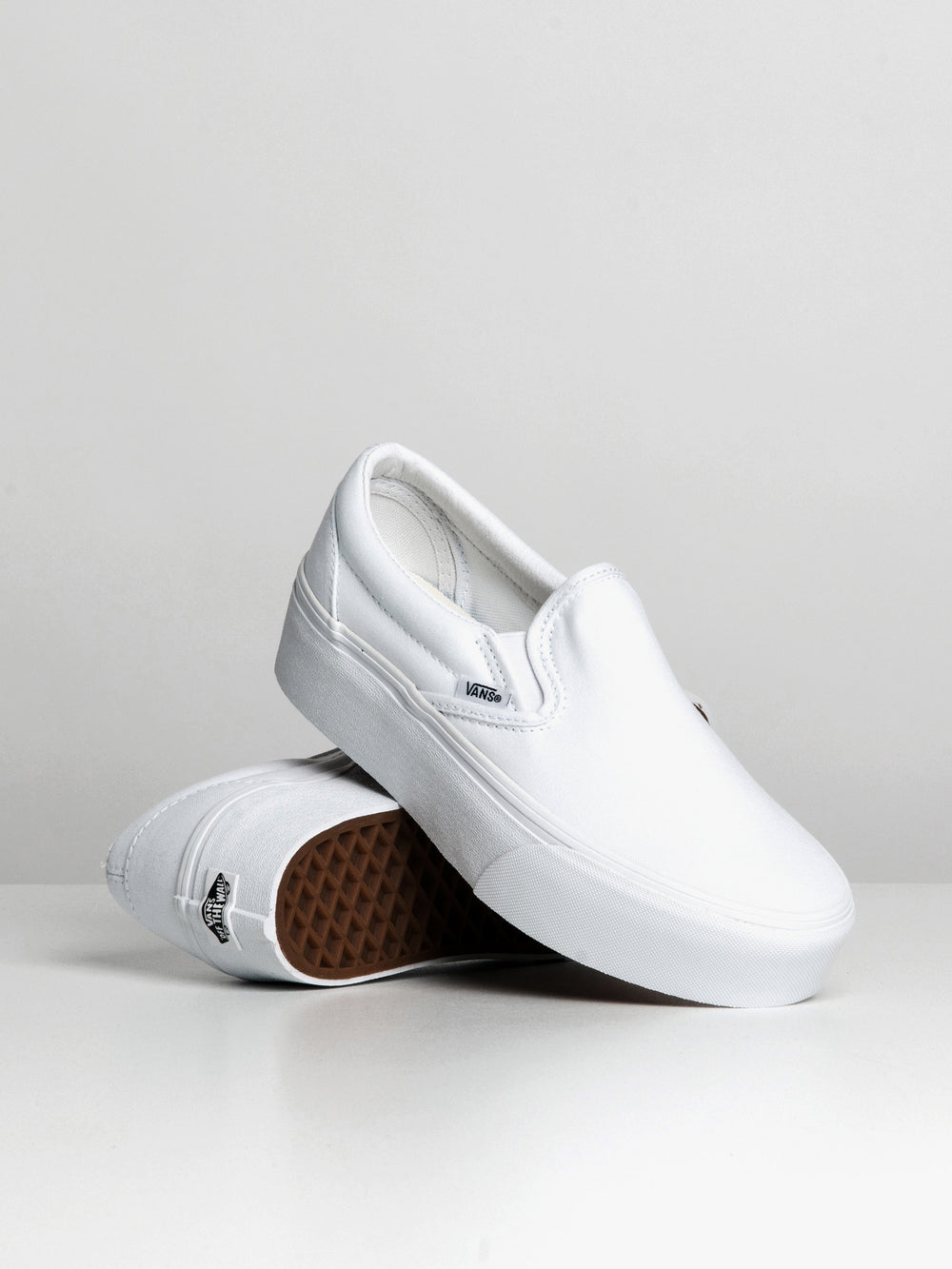 Vans Women's Classic Slip-On Stackform Sneaker - True White 10