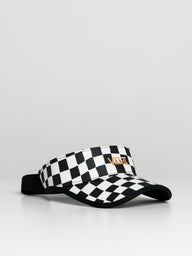 VANS TURVY PRINTED VISOR HAT - CHECKERBOARD - CLEARANCE