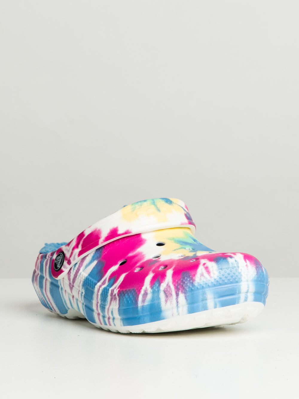 WOMENS CROCS CLASSIC LINED TIE DYE GRAPHIC CLOGS - CLEARANCE