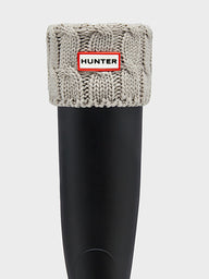 HUNTER 6 STITCH CABLE BOOT SOCK - GRY - CLEARANCE