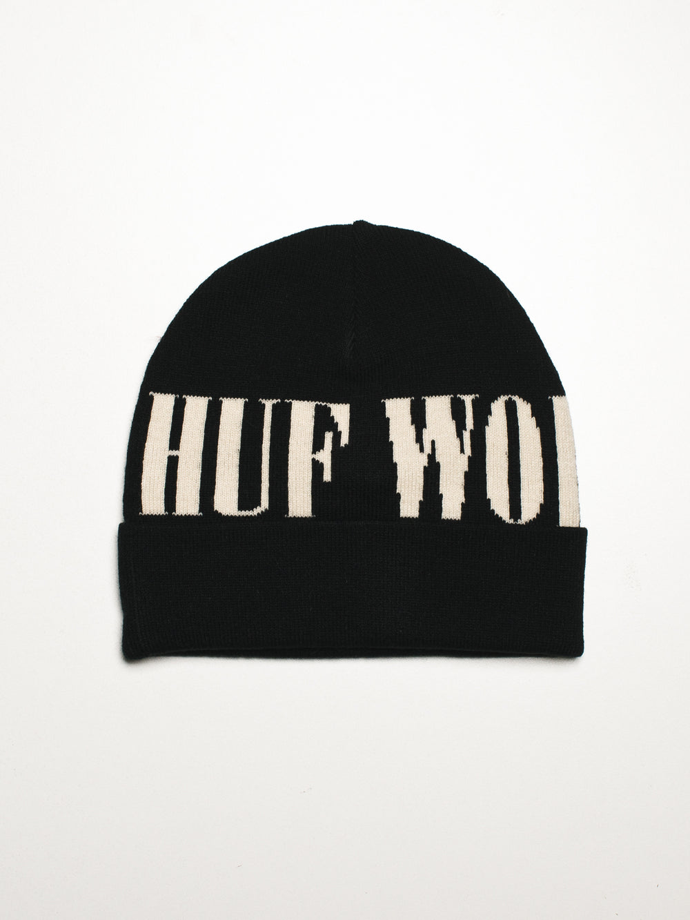 SERIF BEANIE - BLACK - CLEARANCE