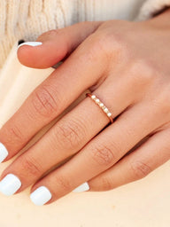 PURA VIDA MINI PEARL PAVE RING